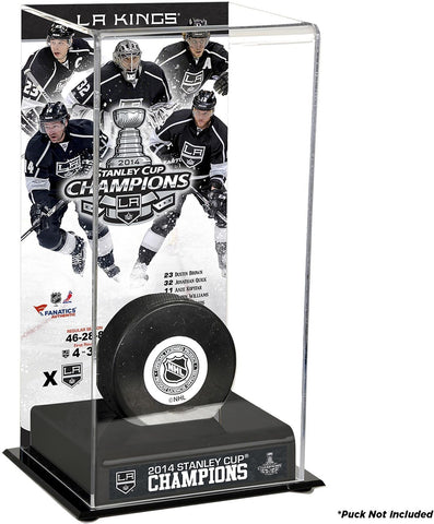 LA Kings 2014 Stanley Cup Champs Logo Deluxe Puck Display Case