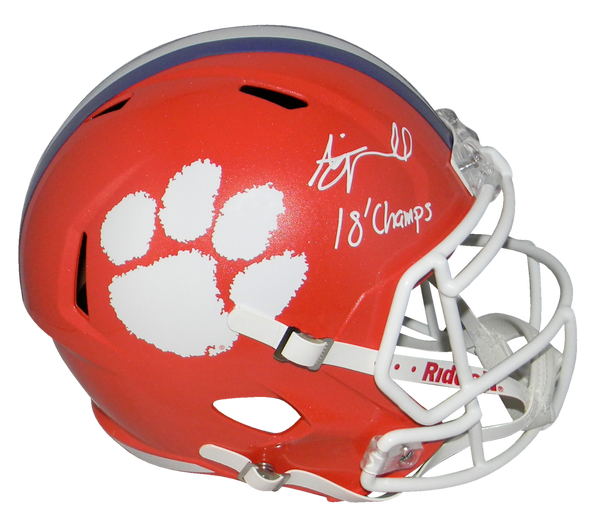 AJ TERRELL SIGNED AUTOGRAPHED CLEMSON TIGERS FULL SIZE SPEED HELMET W/ 18 CHAMPS