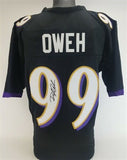 Odafe Oweh Signed Baltimore Ravens Black Jersey (JSA COA) 2021 1st Round Pick LB
