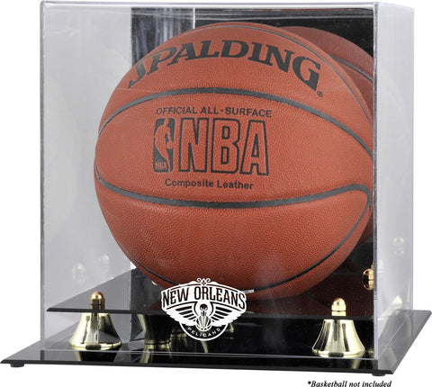 New Orleans Pelicans Golden Classic Logo Basketball Display Case