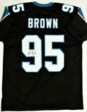 Derrick Brown Autographed Black Pro Style Jersey - JSA W Auth *9