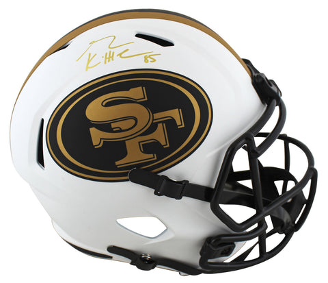 49ers George Kittle Signed Lunar Full Size Speed Rep Helmet BAS Witnessed