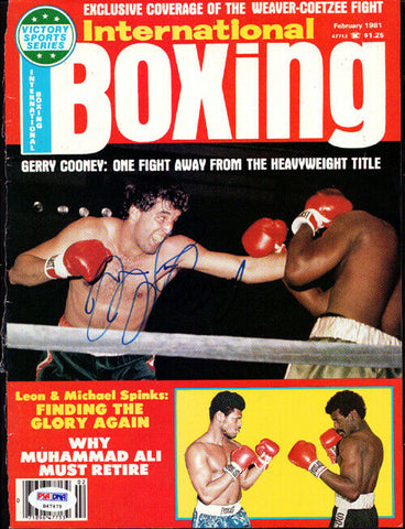 Gerry Cooney Autographed International Boxing Magazine Cover PSA/DNA #S47479