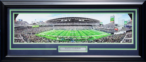 CENTURYLINK FIELD FRAMED UNSIGNED 12X36 PANORAMIC PHOTO SEATTLE SEAHAWKS 210993