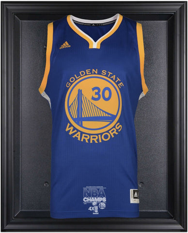 GS Warriors 2015 NBA Finals Champs Logo Black Framed Jersey Display Case