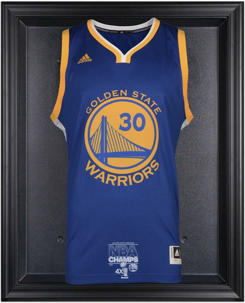GS Warriors 2015 NBA Finals Champs Logo Black Framed Jersey Display Case