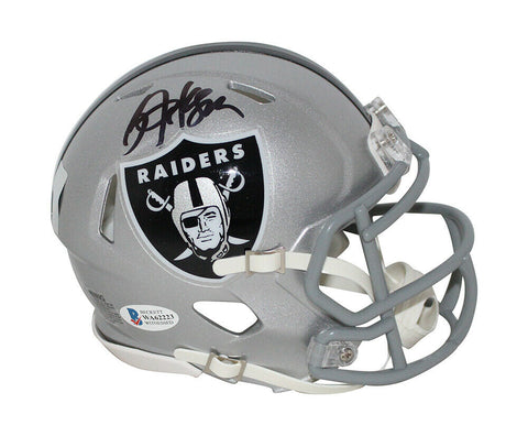 Bo Jackson Autographed/Signed Oakland Raiders Speed Mini Helmet BAS 31676