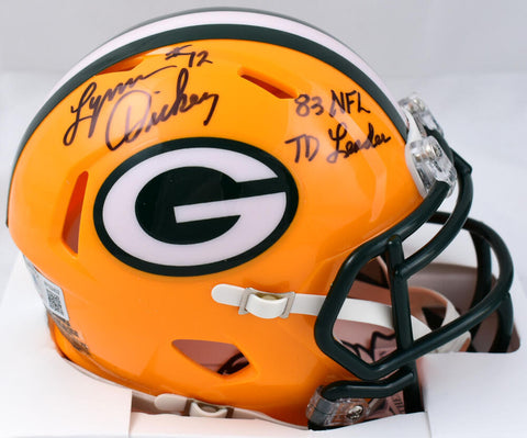 Lynn Dickey Signed Packers Speed Mini Helmet w/83 NFL TD Leader-Beckett W Holo