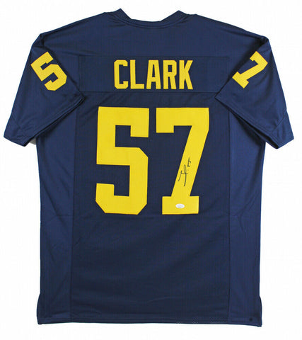 Frank Clark Signed Michigan Wolverines Jersey (JSA COA) Kansas City Chiefs D End
