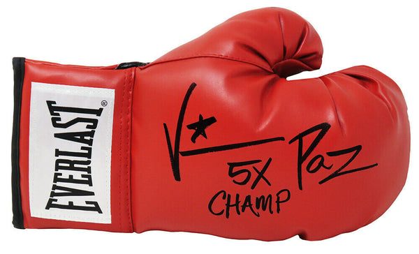 Vinny 'Paz' Pazienza Signed Everlast Red Boxing Glove w/5x Champ -(SCHWARTZ COA)