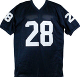 Rocky Bleier Autographed Blue College Style Jersey w/Play Like A Champ-Pova