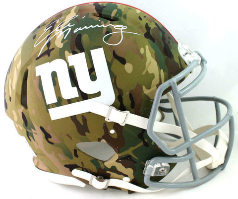 Eli Manning Autographed NY Giants F/S Camo Speed Authentic Helmet- Fanatics Auth
