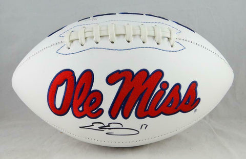 Evan Engram Autographed Ole Miss Rebels Logo Football - JSA W Authenticated