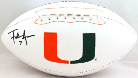 Frank Gore Autographed Miami Hurricanes Logo Football- JSA W Auth *Black