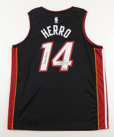Tyler Herro Signed Miami Heat Nike Replica Style Jersey "Super Herro" (JSA COA)