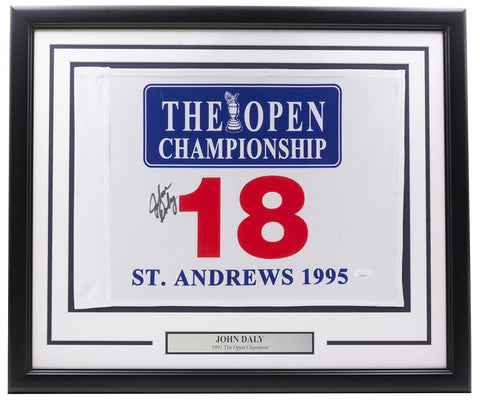John Daly Signed Framed 1995 St Andrews Golf Flag JSA WIT909632
