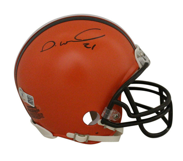 Denzel Ward Autographed/Signed Cleveland Browns VSR4 Mini Helmet BAS 34761