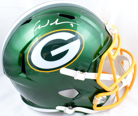 Christian Watson Autographed Packers F/S Flash Speed Helmet-Beckett W Hologram