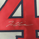 Autographed/Signed TOM GLAVINE Atlanta Grey Baseball Jersey JSA COA Auto