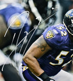Ray Lewis Autographed Baltimore Ravens 16x20 Stance Photo -Beckett W Hologram