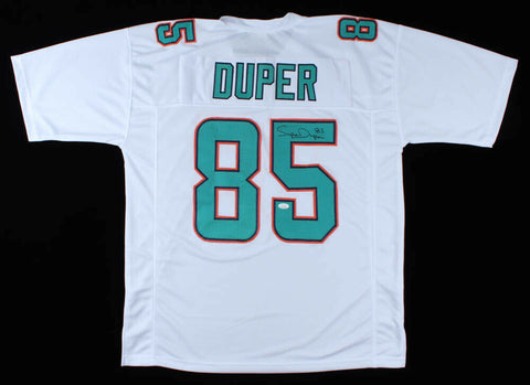 Mark "Super" Duper Signed Miami Dolphins White Jersey (JSA COA) 3xPro Bowl W.R.