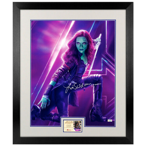 Zoe Saldana Autographed Avengers Infinity War Gamora 16x20 Framed Photo