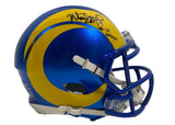 MATTHEW STAFFORD Autographed "SB LVI Champs" Rams Mini Helmet FANATICS