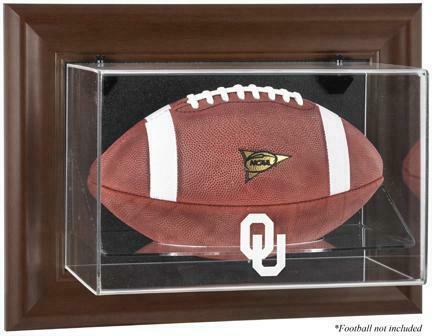 Oklahoma Sooners Brown Framed Wall-Mountable Football Display Case - Fanatics