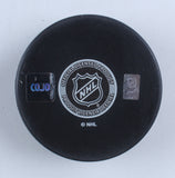 Rogie Vachon Signed Montreal Canadiens Logo Puck Inscribed "HOF 16" (COJO)