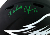 Randall Cunningham Signed Eagles F/S Eclipse Speed Helmet- Beckett W Auth *Green