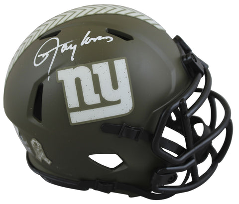 Giants Lawrence Taylor Signed Salute To Service Speed Mini Helmet BAS Witnessed