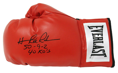 HASIM RAHMAN Signed Everlast Red Boxing Glove w/50-9-2, 40 KO's - SCHWARTZ