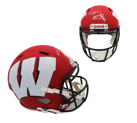 TJ Watt Signed Wisconsin Badgers Speed Full Size AMP NCAA Helmet