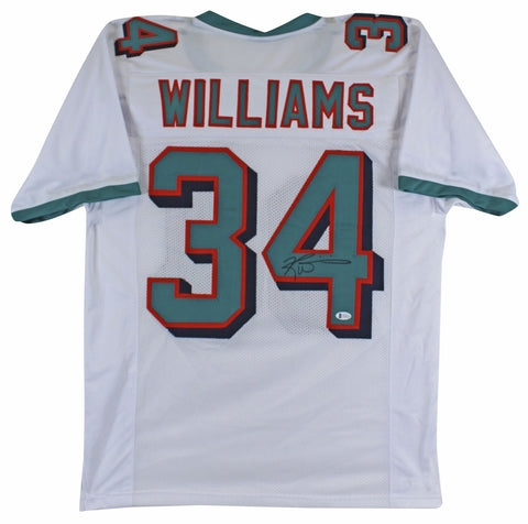 Ricky Williams Authentic Signed White Pro Style Jersey Autographed BAS Witnessed