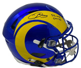 ODELL BECKHAM Jr Autographed "SB LVI Champs" Rams Speed Flex Helmet FANATICS