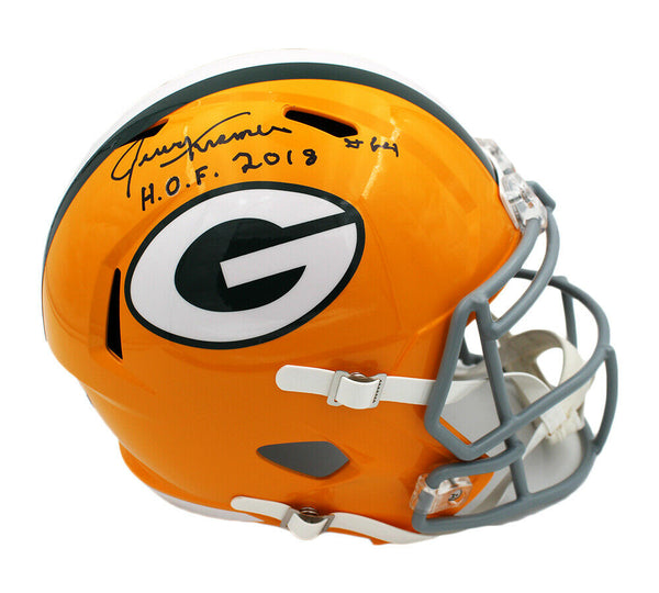 Jerry Kramer Signed Green Bay Packers Speed Replica TB NFL Helmet with "HOF 2018