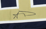Aaron Donald Signed Framed Custom Blue Pro Style Football Jersey JSA