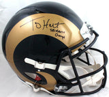 Torry Holt Signed Rams 00-16 Speed Authentic F/S Helmet Insc-Beckett W Hologram