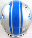 TJ Hockenson Signed Detroit Lions F/S Speed Authentic Helmet- Beckett W *Black