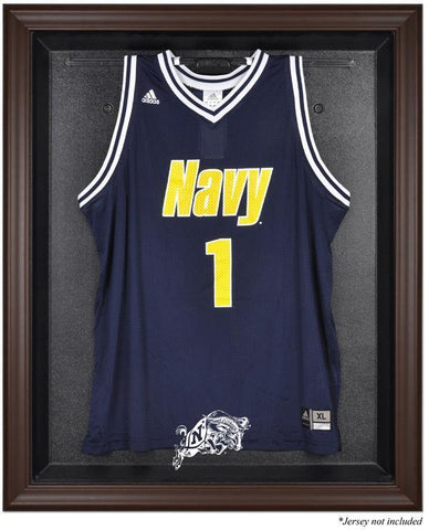 Navy MidshipBrown Framed Logo Jersey Display Case Authentic