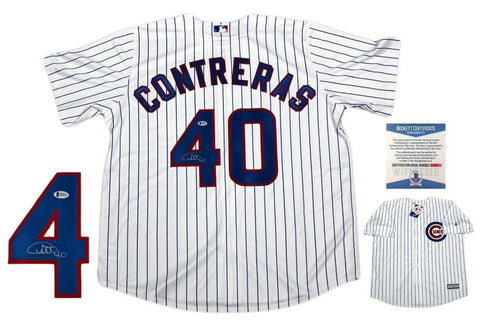 Willson Contreras Autographed Signed Chicago Cubs Majestic Jersey - Beckett