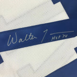 Autographed/Signed WALTER JONES HOF 14 Seattle White Football Jersey JSA COA