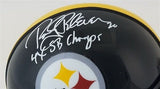 Rocky Bleier Signed Steelers Mini-Helmet Inscribed "4X SB Champ" (Beckett COA)