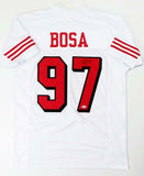 Nick Bosa Autographed White Color Rush Pro Style Jersey