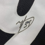 FRAMED Autographed/Signed MINKAH FITZPATRICK 33x42 Pitt Black Jersey PSA COA