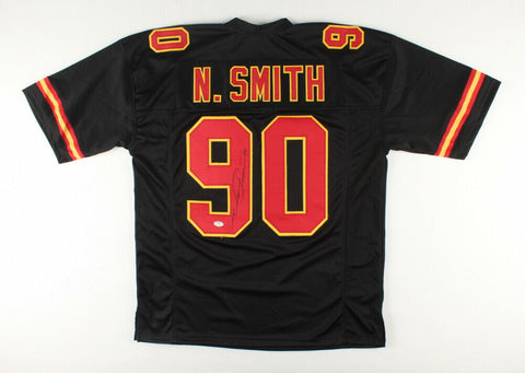 Neil Smith Signed Kansas City Chiefs Jersey (PSA COA) 6xPro Bowl Defensive End