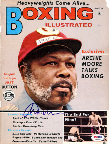 Archie Moore Autographed Boxing Illustrated Magazine Cover PSA/DNA #S48858