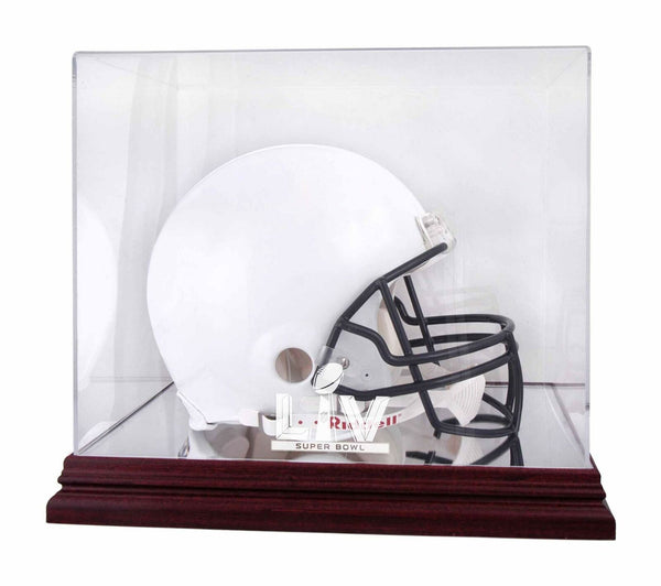 Super Bowl LV Mahogany Helmet Logo Display Case