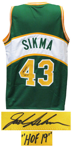 Jack Sikma Signed Green Throwback Custom Basketball Jersey w/HOF'19 - SS COA