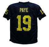 Kwity Paye Autographed/Signed College Style Blue XL Jersey Beckett BAS 33991